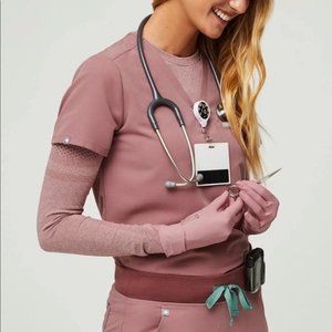 Figs XS Catarina Top Mineral Mauve